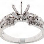 F20209 - 14K White Gold Semi Mount Ring