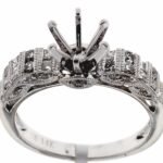 F21268 - 14K White Gold Semi Mount Ring