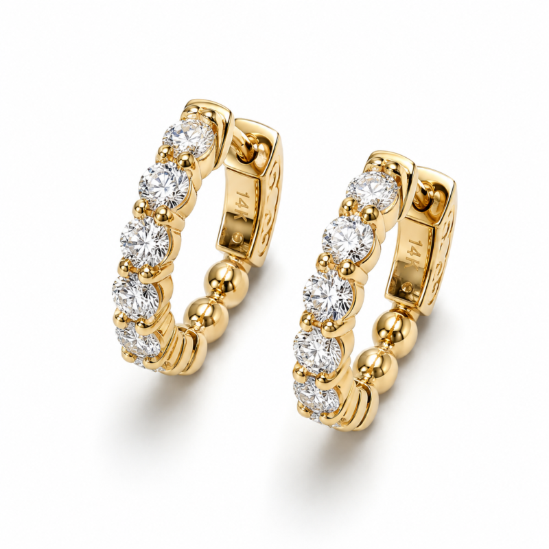 F223-10SFCEY55 - 14K Yellow Gold Huggies Earring