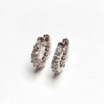 F223-15SFCEW23 - 14K White Gold Huggies Earring