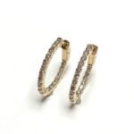 F223-5VSCEY - 14K Yellow Gold Hoop Earrings