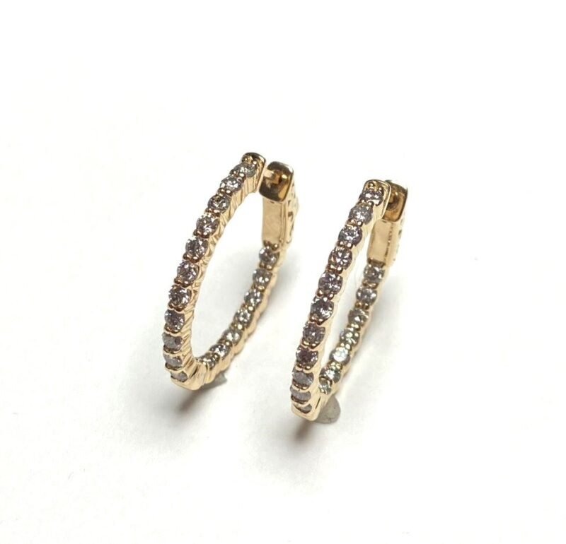 F223-5VSCEY - 14K Yellow Gold Hoop Earrings