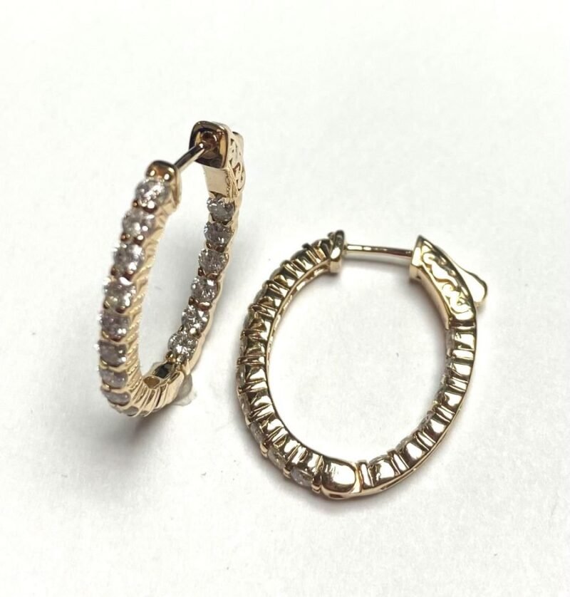 F223-7VSCEY - 14K  Hoop Earrings