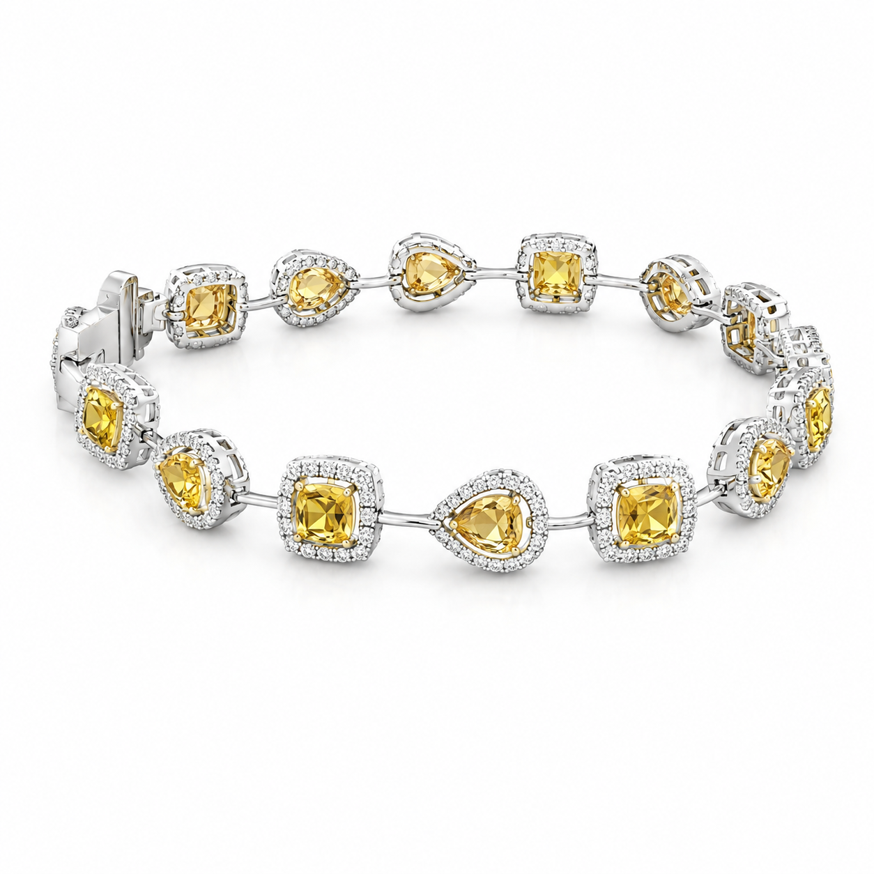 FCB742Q-X4MU-14k White Gold Bracelet
