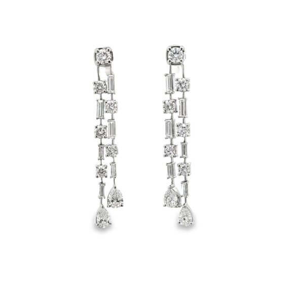 FCE754X-W451 - 14K White Gold Dangle Earrings