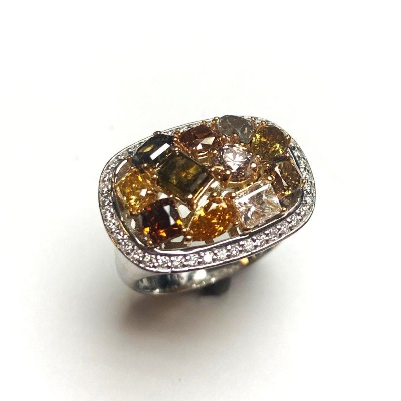 FCR713TE-8MUW - 18K White Gold Fashion Ring