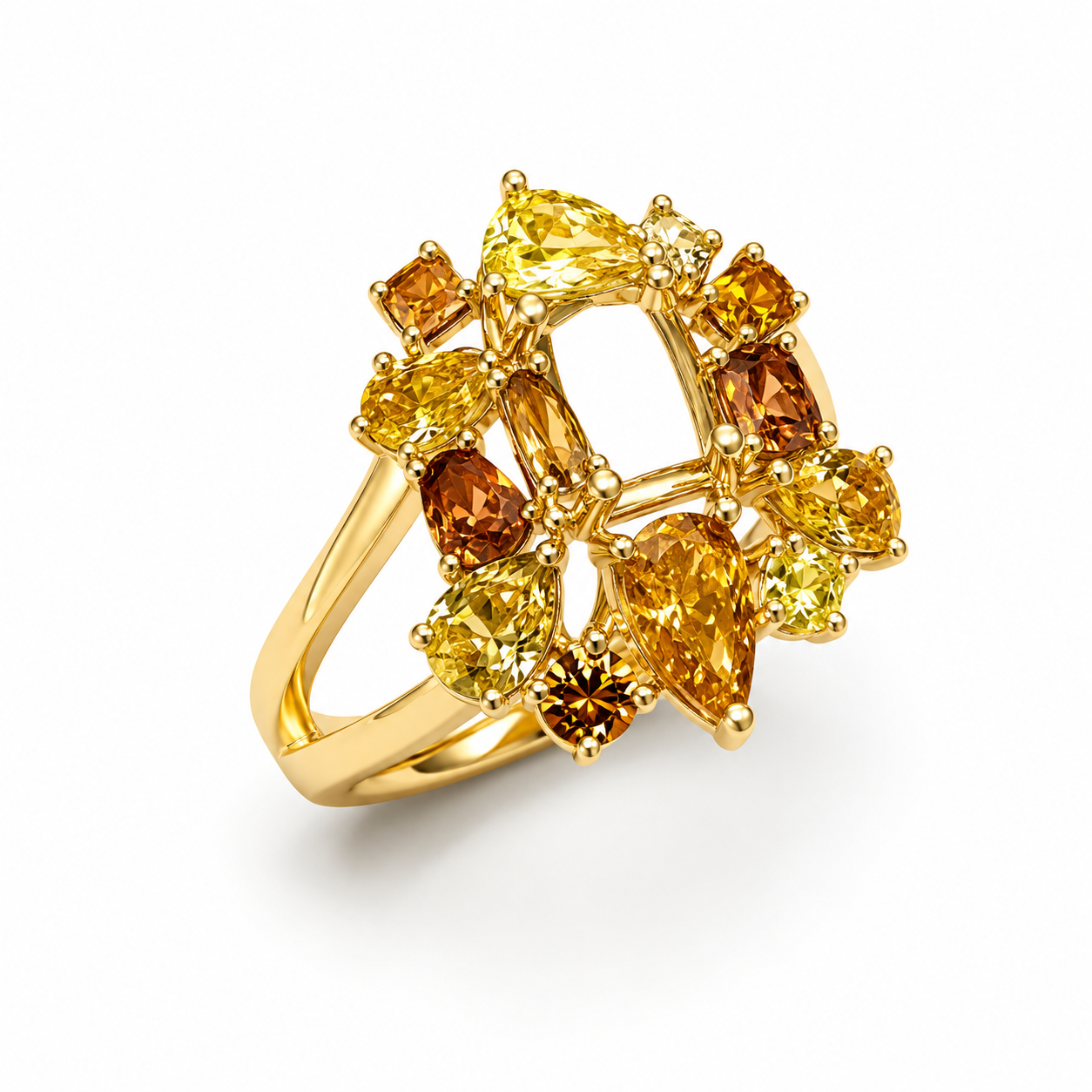 FCR725T-Y8MU - 18K Yellow Gold Fashion Ring