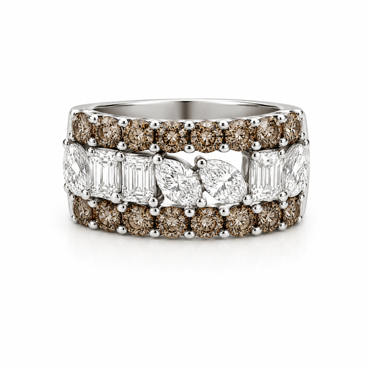 FCR745P-W4MU - 14K White Gold Fashion Ring