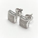 FEP3299W - 14K White Gold Stud Earrings