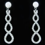 FER3058 - 14K White Gold Dangle Earrings