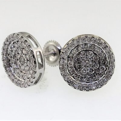 FER4086W - 14K White Gold Stud Earrings