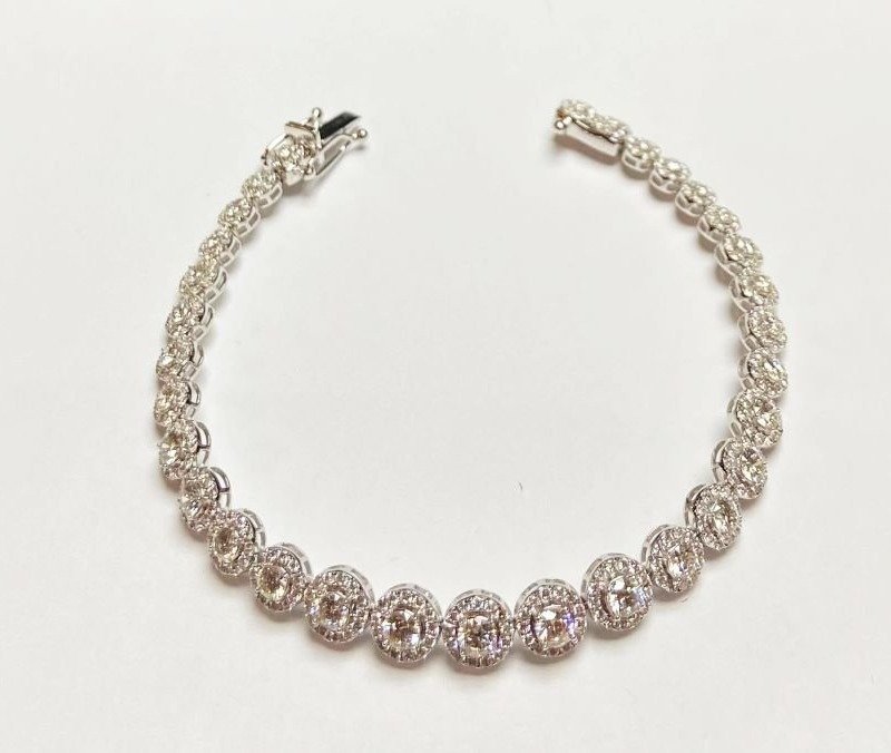 FJBR592W - 14K White Gold Bracelet