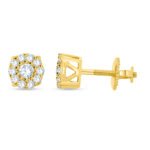 FJE2290Y - 14K Yellow Gold Stud Earrings
