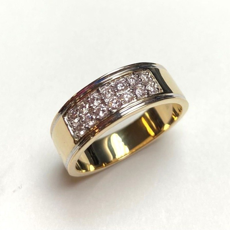 FJMR618Y - 14K Yellow Gold Gents Ring