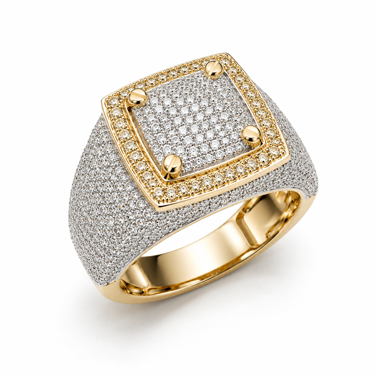 FJMR654-10Y -10K Yellow Gold Gents Ring