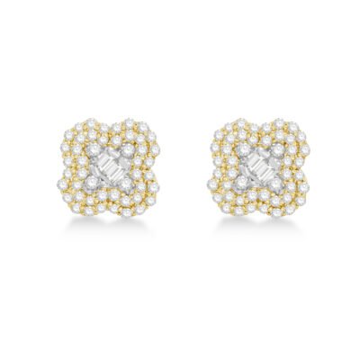 FLE1790Y - 14K Yellow Gold Stud Earrings
