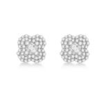 FLE1790W - 14K White Gold Stud Earrings