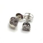 FLE1454W - 14K White Gold Stud Earrings
