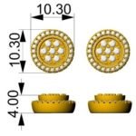 FLE797Y - 14K Yellow Gold Stud Earrings