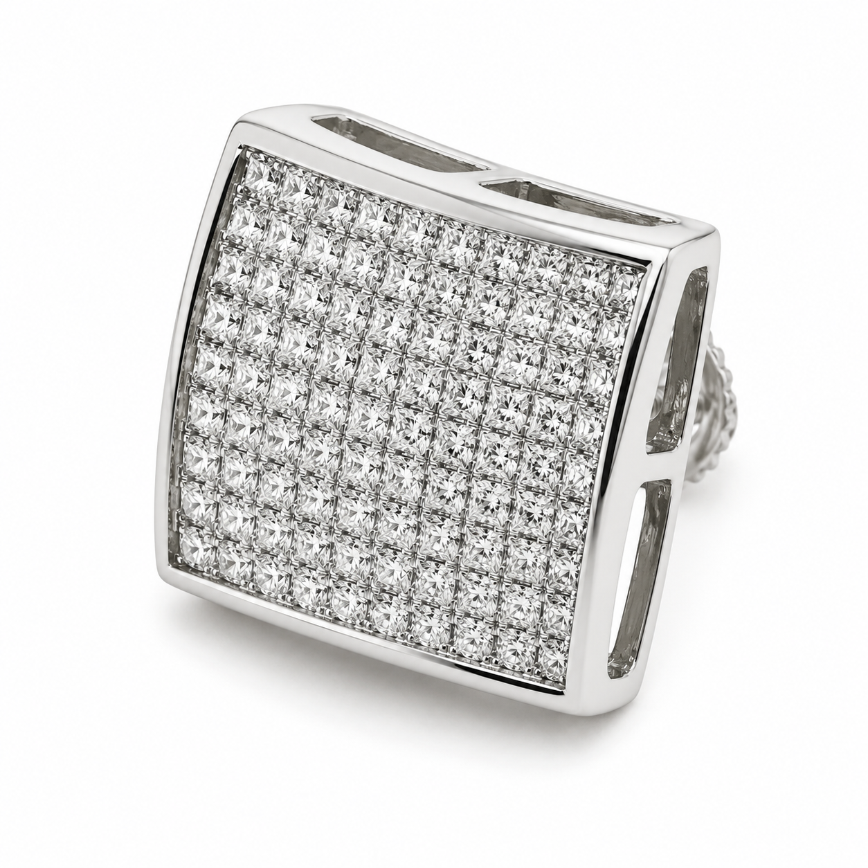 FOEP5931W - 14K White Gold Earring
