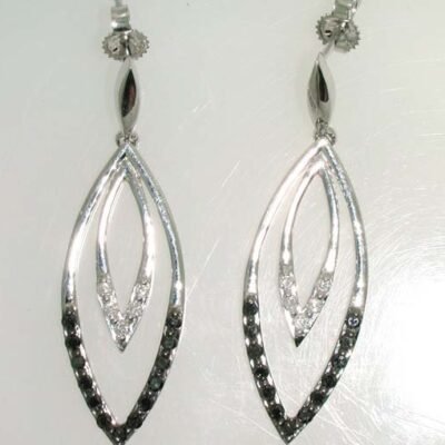 FOER1850BA - 14K White Gold Dangle Earrings