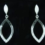 FOER2007BA - 14K White Gold Dangle Earrings
