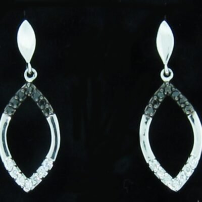 FOER2007BA - 14K White Gold Dangle Earrings