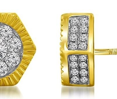 FOER6951Y-1/2 - 14K Yellow Gold Stud Earrings