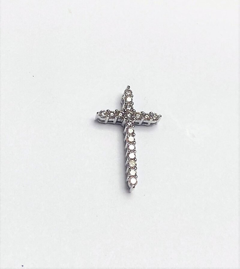 FOPR6742W - 14K White Gold Cross Pendant