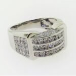 FORR6033W - 14K White Gold Gents Ring
