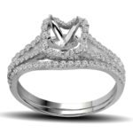 FORR6710W - 14K White Gold Bridal Set Ring