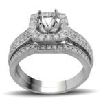 FORR6722W - 14K White Gold Bridal Set Ring