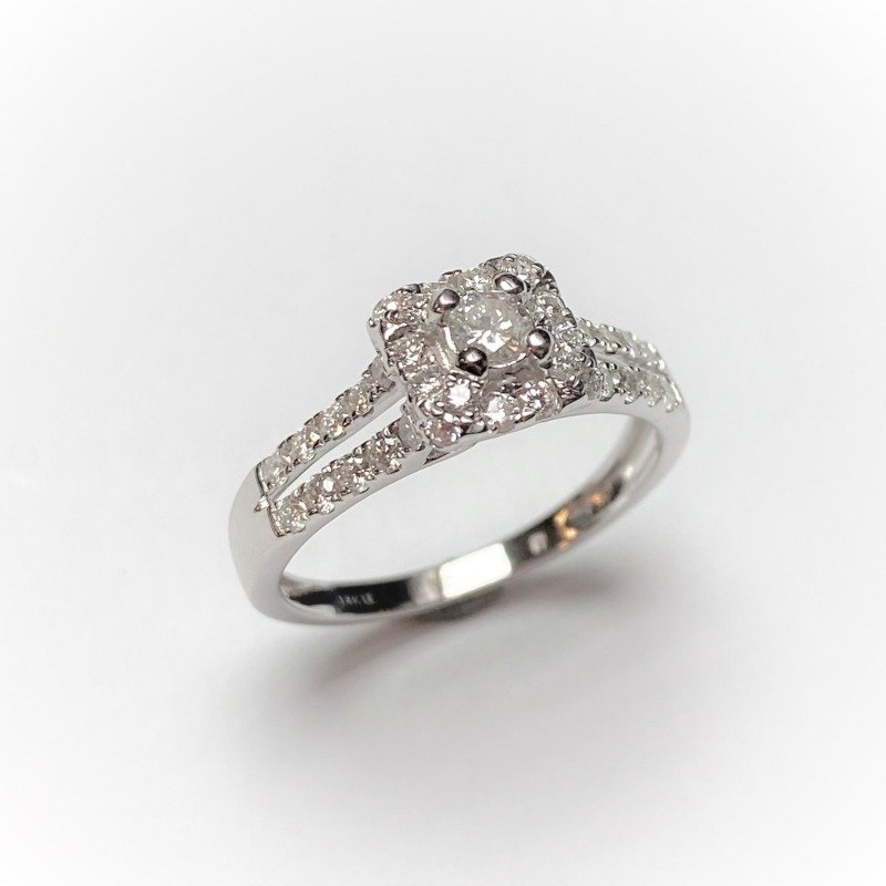 FORR6740W - 14K White Gold Engagement Ring