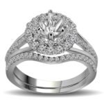 FORR6745W - 14K White Gold Bridal Set Ring