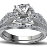 FORR6759W - 14K White Gold Bridal Set Ring