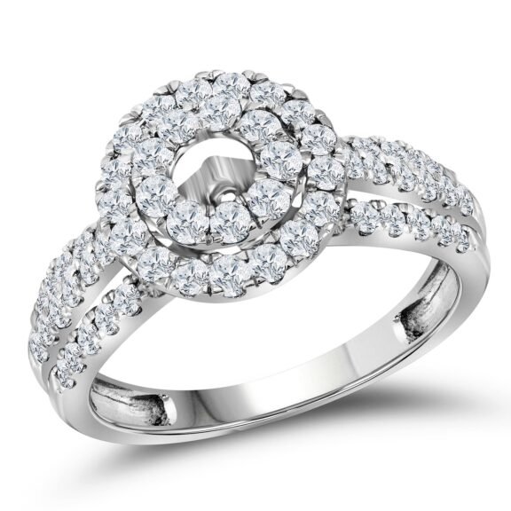 FORR6805W - 14K White Gold Semi Mount Ring
