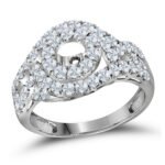 FORR6806W - 14K White Gold Semi Mount Ring
