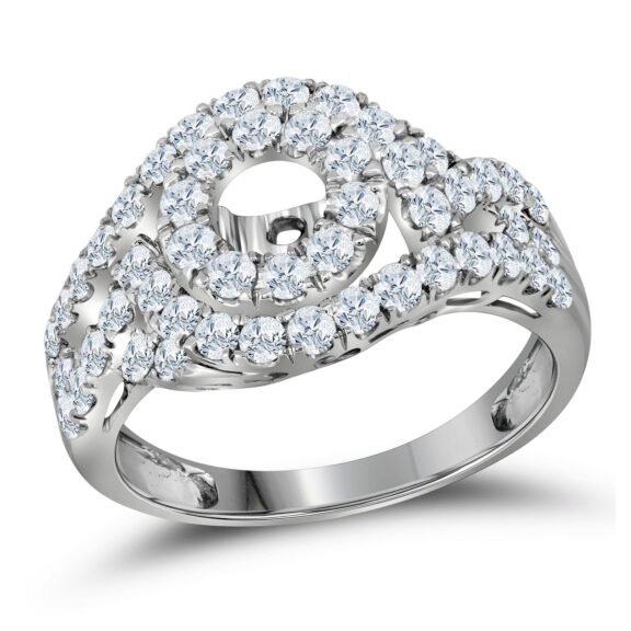FORR6806W - 14K White Gold Semi Mount Ring