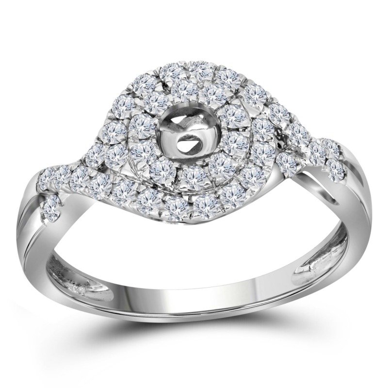 FORR6811W - 14K White Gold Bridal Set Ring