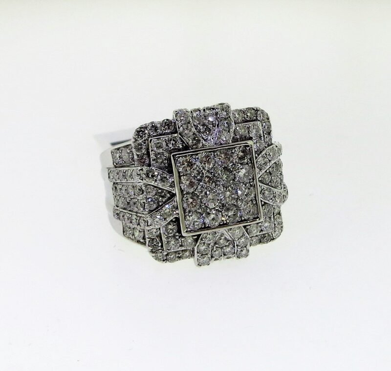 FORR6841W - 14K White Gold Gents Ring