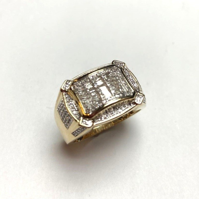 FORRB11845-10Y - 10K Yellow Gold Gents Ring