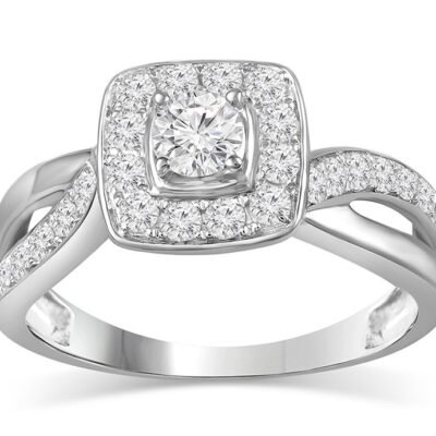 FRR4195W - 14K White Gold Semi Mount Ring