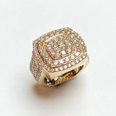 GAB3GRY - 14K Yellow Gold Gents Ring