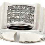 GR00003 - 14K White Gold Gents Ring