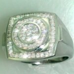 UB9201GK10W - 10K White Gold Gents Ring
