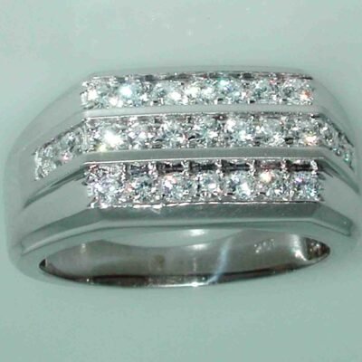 UB9530GW - 14K White Gold Gents Ring