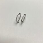 H4-1.3-05CEW - 14K White Gold Hoop Earrings