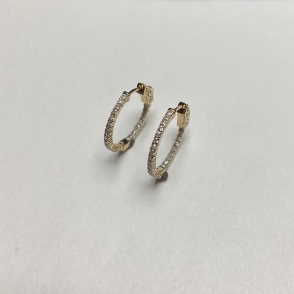 H4-1.3-05CEY - 14K Yellow Gold Hoop Earrings