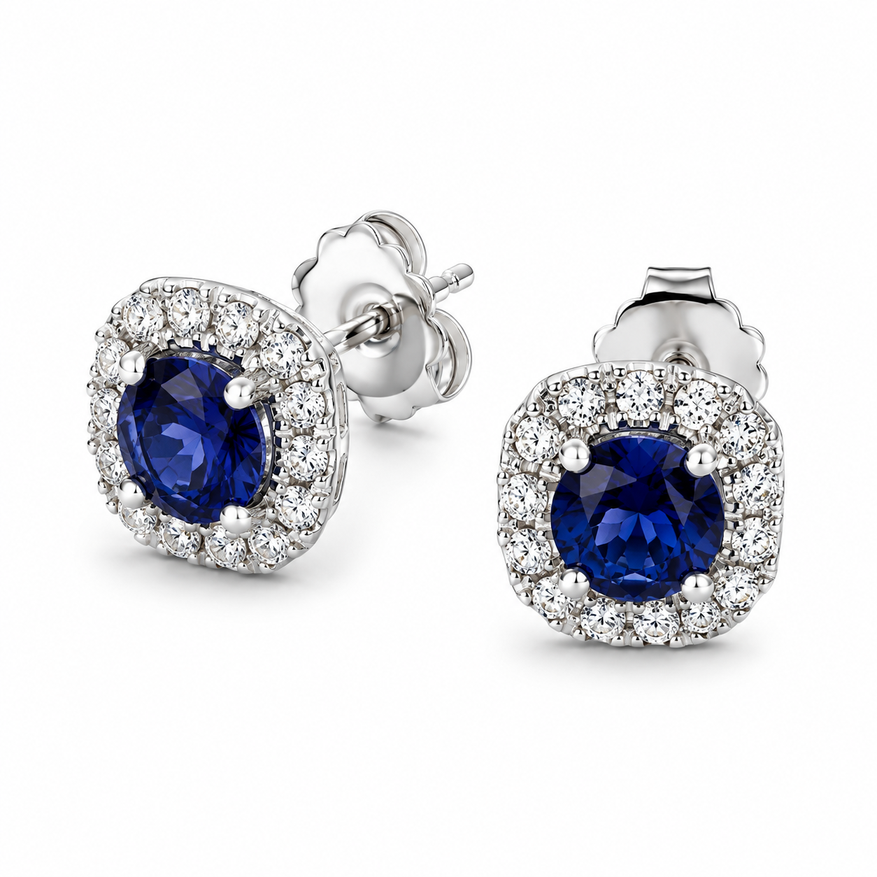 HER935-4.5WJSA-14K White Gold Earring