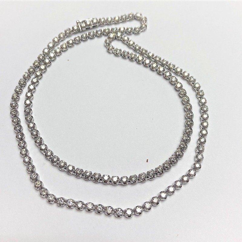 HNL-C2.5-01W20 - 14K White Gold Necklace